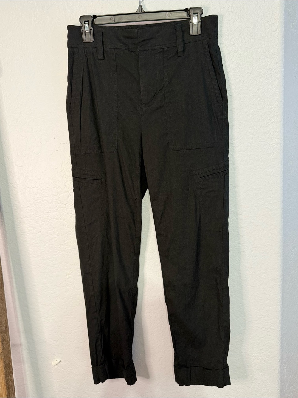 Vince Black women’s Cargo linen Trousers
